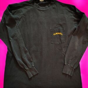 Vintage Retro Camel Black Long Sleeve Shirt